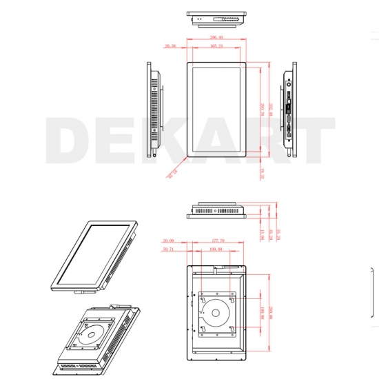 Layar digital vertikal casing logam Layar digital vertikal casing logam