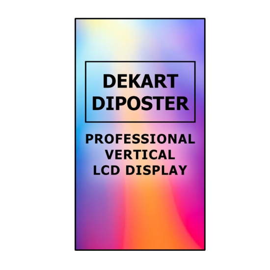 Large format 4K UHD vertical monitor for advertising