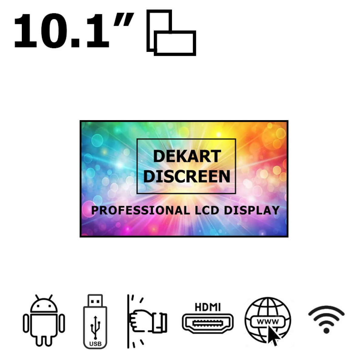 Рекламный монитор 10 дюймов Android Антивандальный Dekart DISCREEN-10124-BK Рекламный монитор 10 дюймов Android Антивандальный Dekart DISCREEN-10124-BK