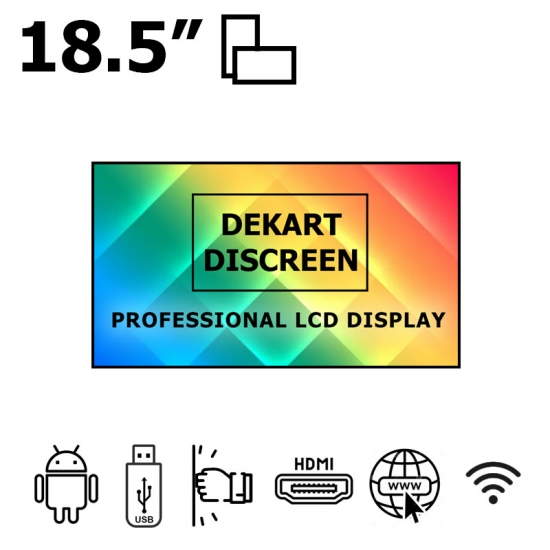 Màn hình quảng cáo 19" với vỏ kim loại Android Dekart DISCREEN-18524-BK Màn hình quảng cáo 19" với vỏ kim loại Android Dekart DISCREEN-18524-BK