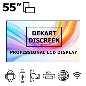 Коммерческий рекламный экран 55" антивандальный на Android UHD 4K Dekart DISCREEN-55024-BK Коммерческий рекламный экран 55" антивандальный на Android UHD 4K Dekart DISCREEN-55024-BK