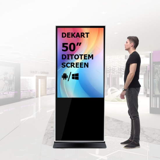 Totem Digital Berdiri Lantai 50" – Dekart DITOTEM-50001-BK