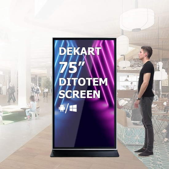 Totem Digital Berdiri Lantai 75" – Dekart DITOTEM-75001-BK