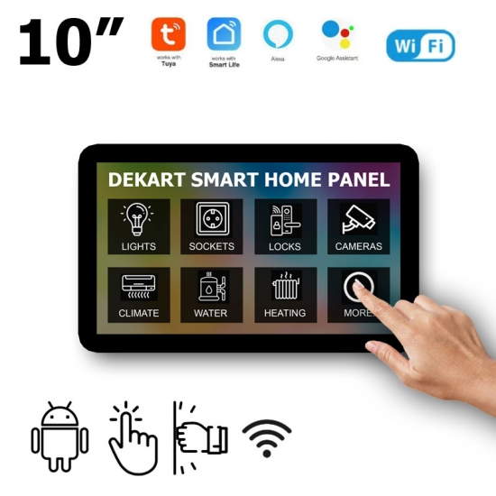 10" Smart hem-kontrollpanel – Dekart SMARTPANEL-10124-BK 10" Smart hem-kontrollpanel – Dekart SMARTPANEL-10124-BK