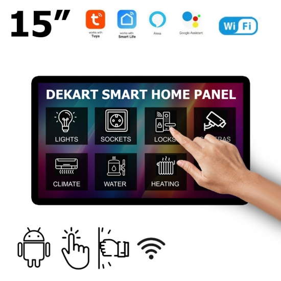 Bảng điều khiển nhà thông minh 15.6" – Dekart SMARTPANEL-15624-BK