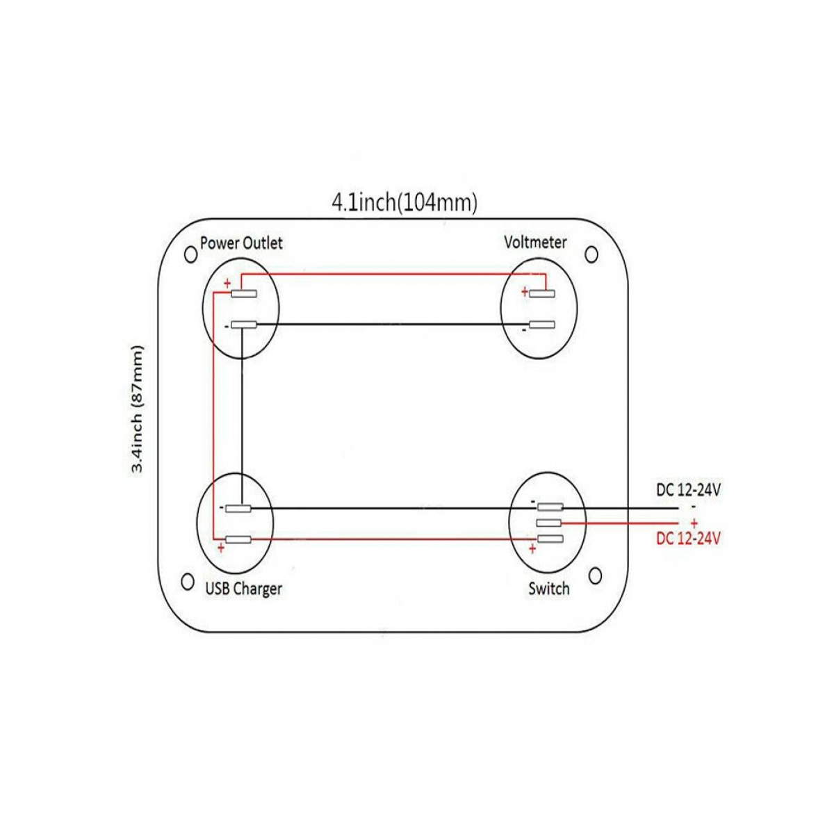 Suporte para módulos de carregador USB Suporte para módulos de carregador USB