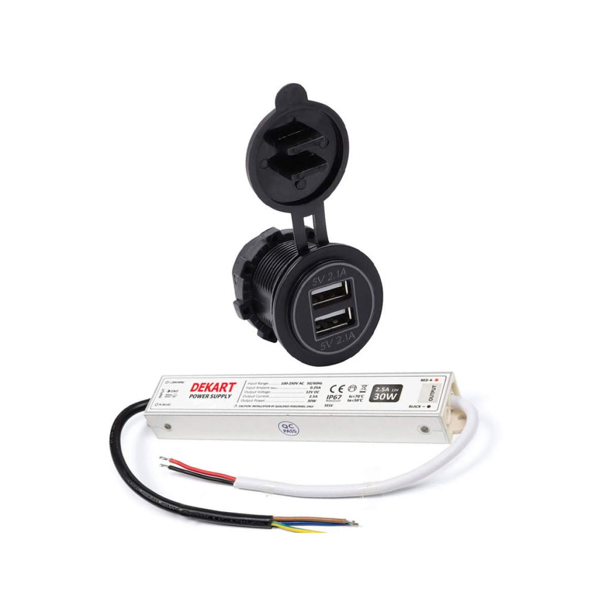Wetterfeste Outdoor-USB-Dose für Terrassen 