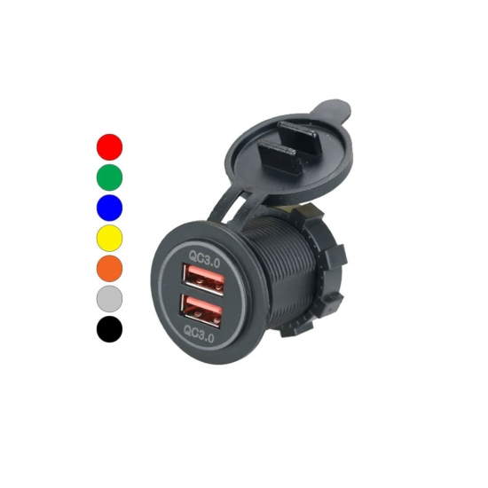 双USB QC3.0快速充电器 – DEKART USBCT-0203-BK 双USB QC3.0快速充电器 – DEKART USBCT-0203-BK