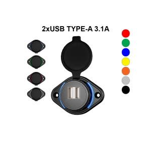 Накладная USB розетка в 12-24В транспорт 2 USB 3.1A USBCT-1001-BK Накладная USB розетка в 12-24В транспорт 2 USB 3.1A USBCT-1001-BK