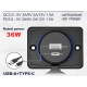 Ytmonterad USB-laddare för fordon 35W QC3.0 – USBCT-1104-BK Ytmonterad USB-laddare för fordon 35W QC3.0 – USBCT-1104-BK