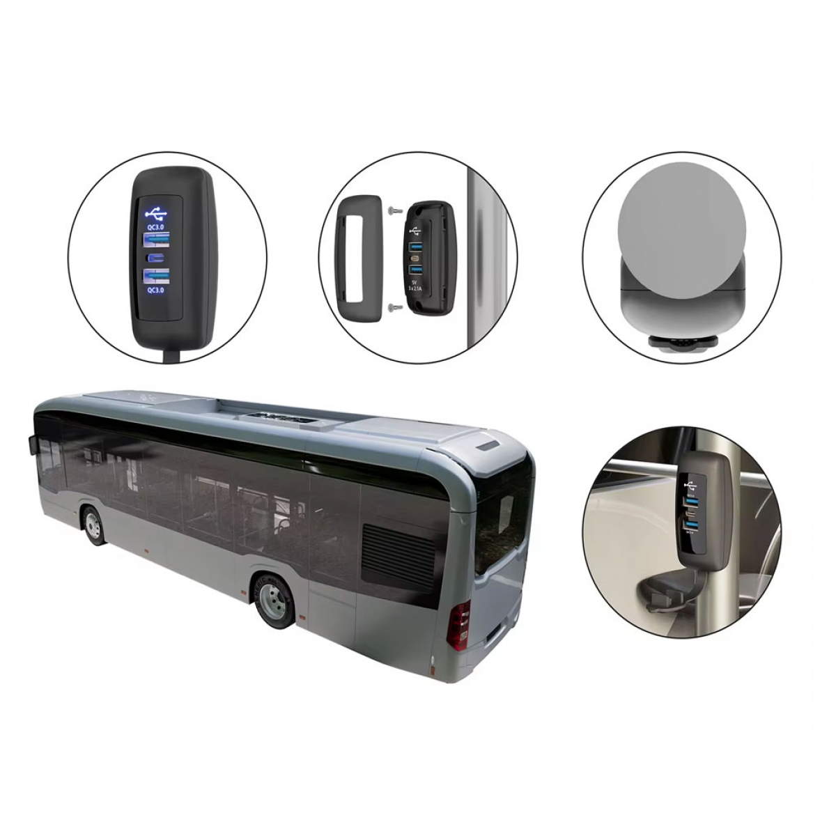 Chargeur USB pour métro et transport ferroviaire Chargeur USB pour métro et transport ferroviaire