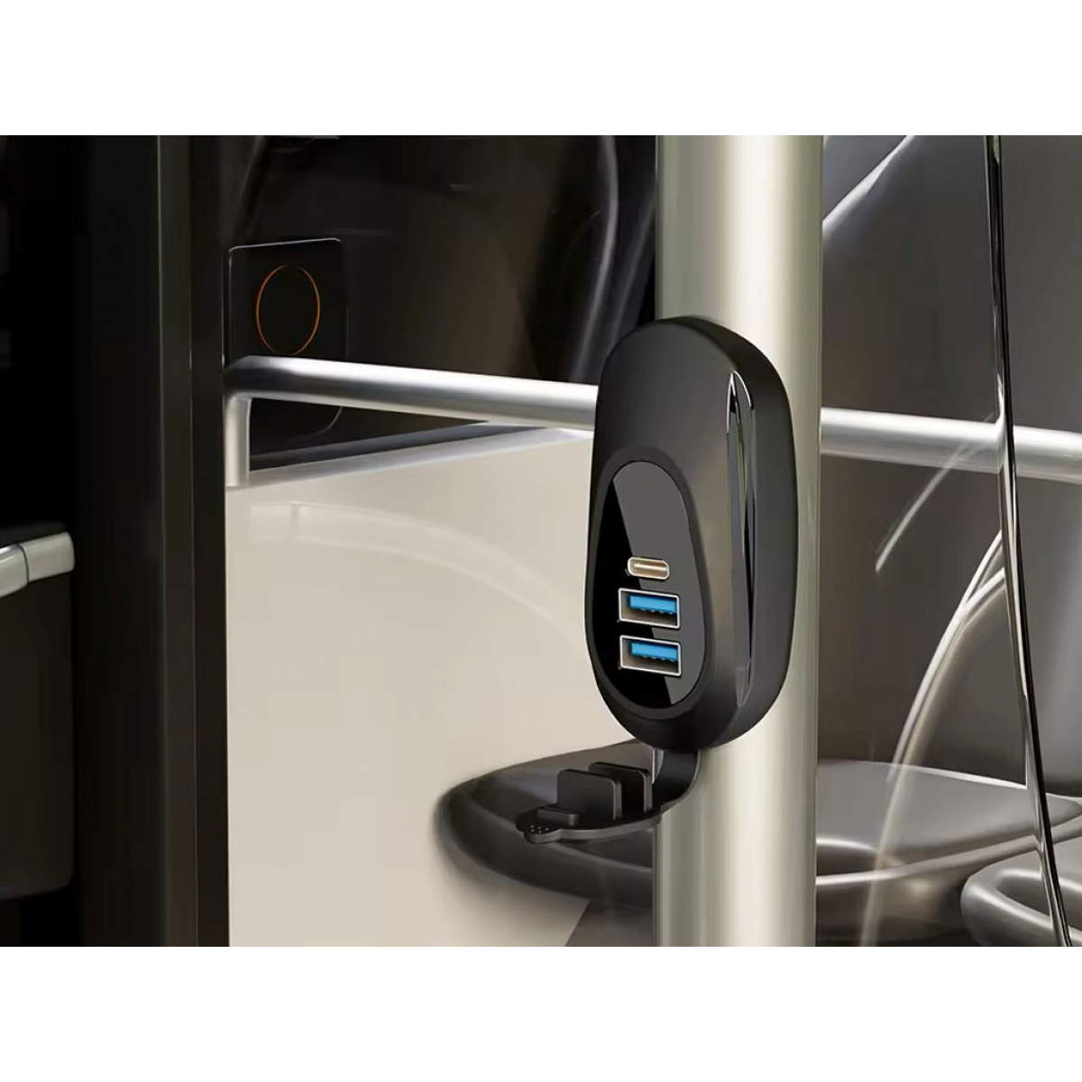 Зарядка usb type-c на поручень автобуса Зарядка usb type-c на поручень автобуса