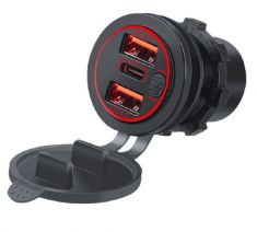 RD102B01X USB-Ladegerät für versteckte Installation mit Gewindemutter 2 Ports QS3.0, 1 Port PD (Type C) (3A) RD102B01X USB-Ladegerät für versteckte Installation mit Gewindemutter 2 Ports QS3.0, 1 Port PD (Type C) (3A)