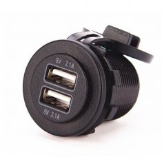 RDU-2013INK USB зарядка скрытой установки c резьбовой гайкой (для транспорта) 2 порта, 3,1А RDU-2013INK USB зарядка скрытой установки c резьбовой гайкой (для транспорта) 2 порта, 3,1А