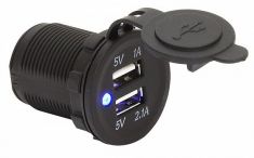 USB зарядка скрытой установки c резьбовой гайкой 2 порта 3,1А USB зарядка скрытой установки c резьбовой гайкой 2 порта 3,1А