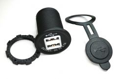 USB зарядка скрытой установки c резьбовой гайкой (для транспорта) USB зарядка скрытой установки c резьбовой гайкой (для транспорта)