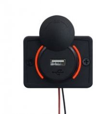 USB зарядка накладная (для транспорта) с подсветкой USB зарядка накладная (для транспорта) с подсветкой