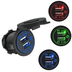 USB зарядка скрытой установки c резьбовой гайкой (для транспорта) и кнопкой включения USB зарядка скрытой установки c резьбовой гайкой (для транспорта) и кнопкой включения